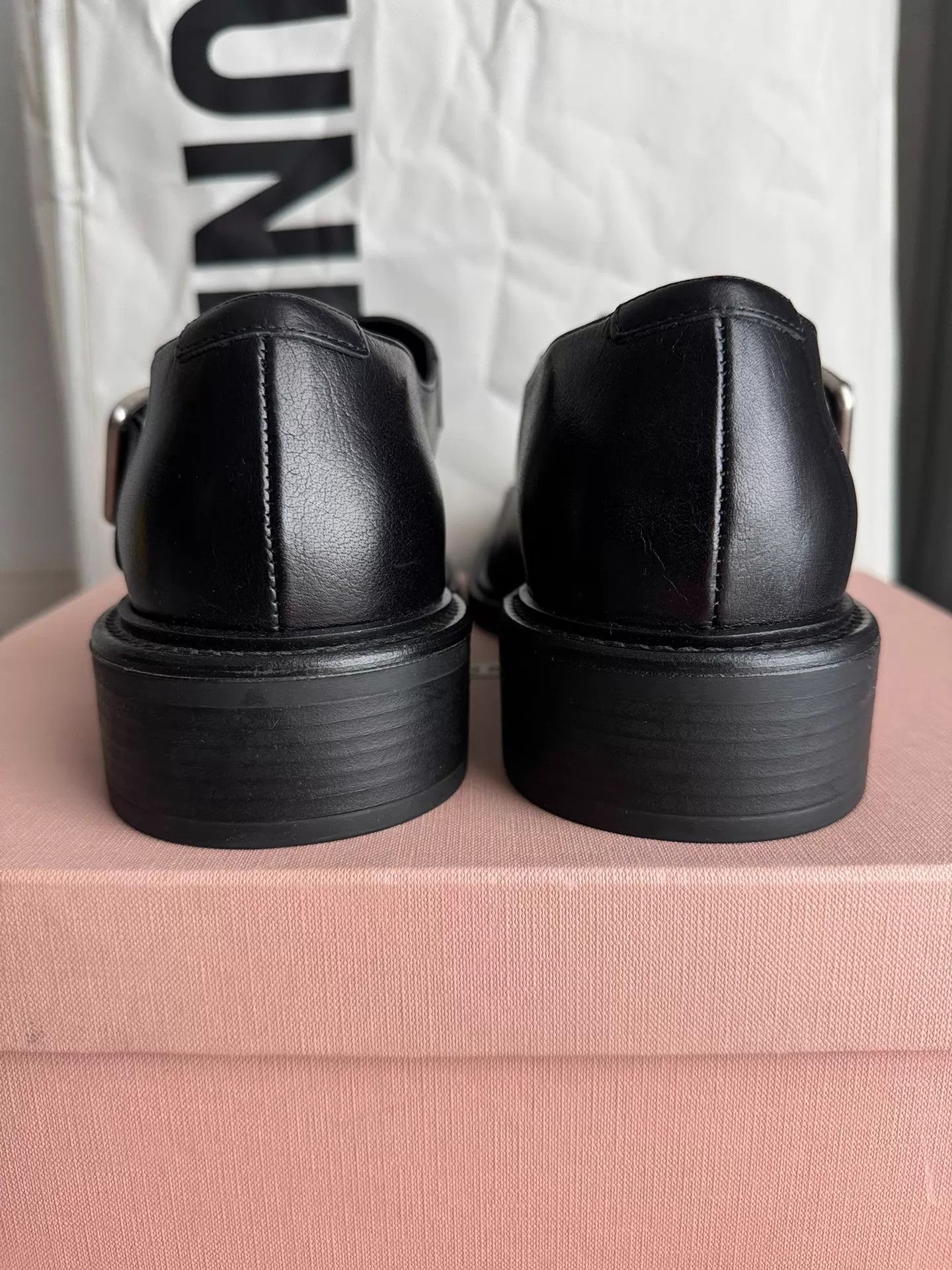 Miu Miu MIU MIU Black Leather Buckle T-strap Mary Jane 38 Size US 7.5 / IT 37.5 - 4 Thumbnail