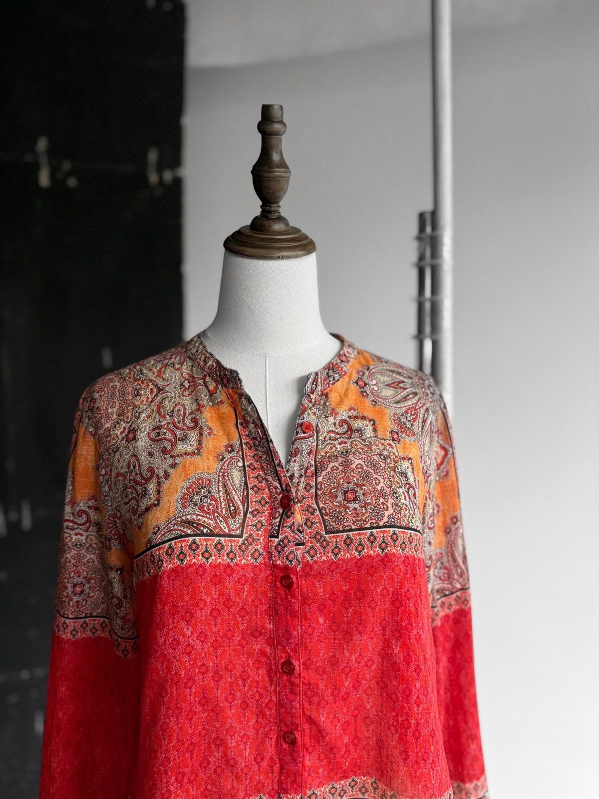 Other Emily Van Den Bergh Womens Full Printed Button Blouse Shirt Size M / US 6-8 / IT 42-44 - 2 Thumbnail