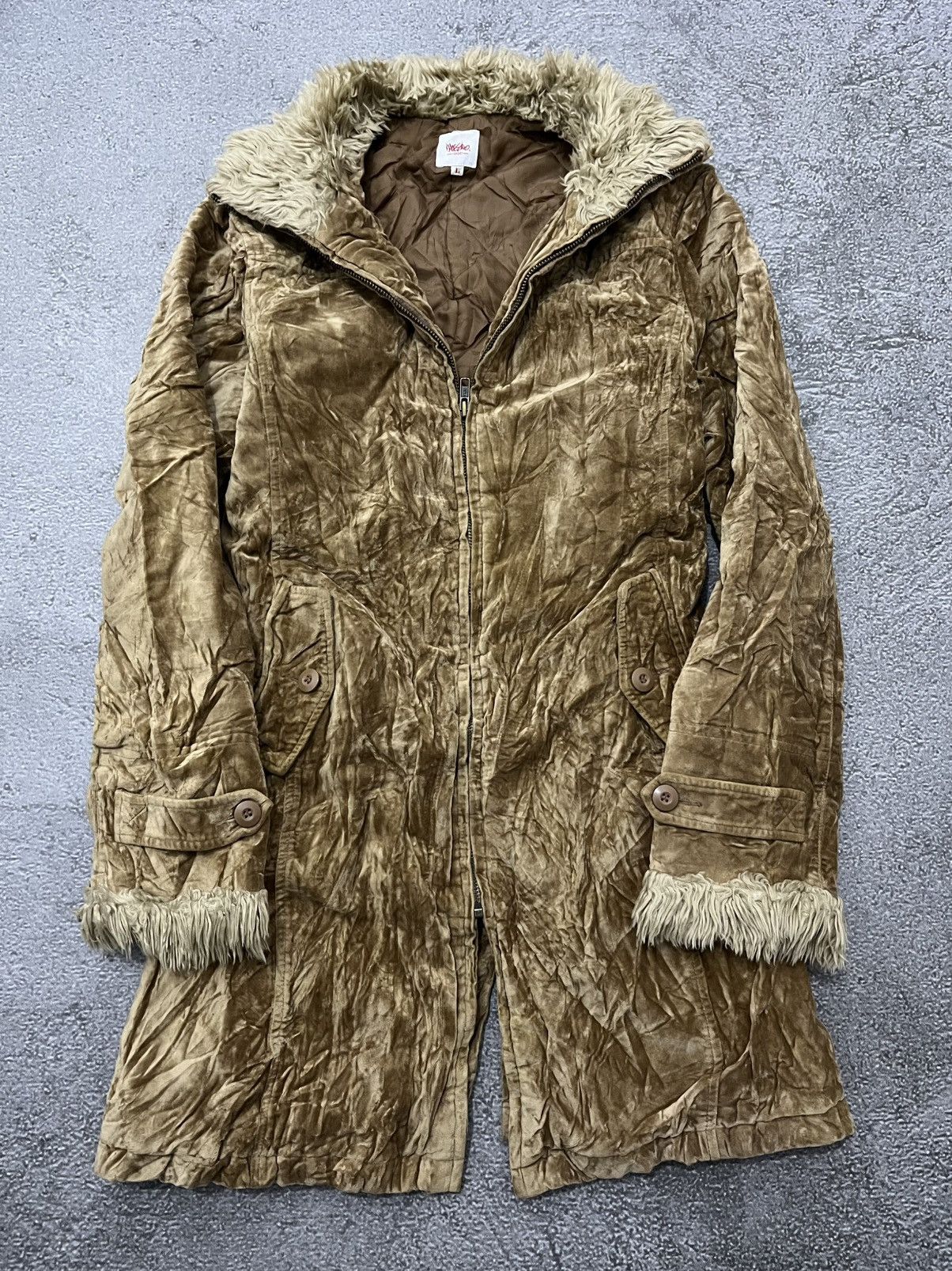 Mossimo 2000s Mossimo Sport Suede Faux Fur Long Jacket Size US M / EU 48-50 / 2 - 1 Thumbnail