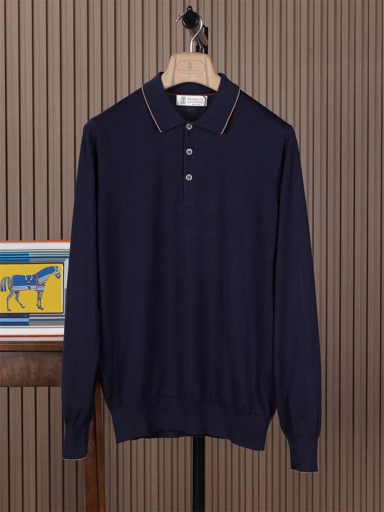 Brunello Cucinelli Brunello Cucinelli Men's Cotton Polo Size US L / EU 52-54 / 3 - 1 Thumbnail