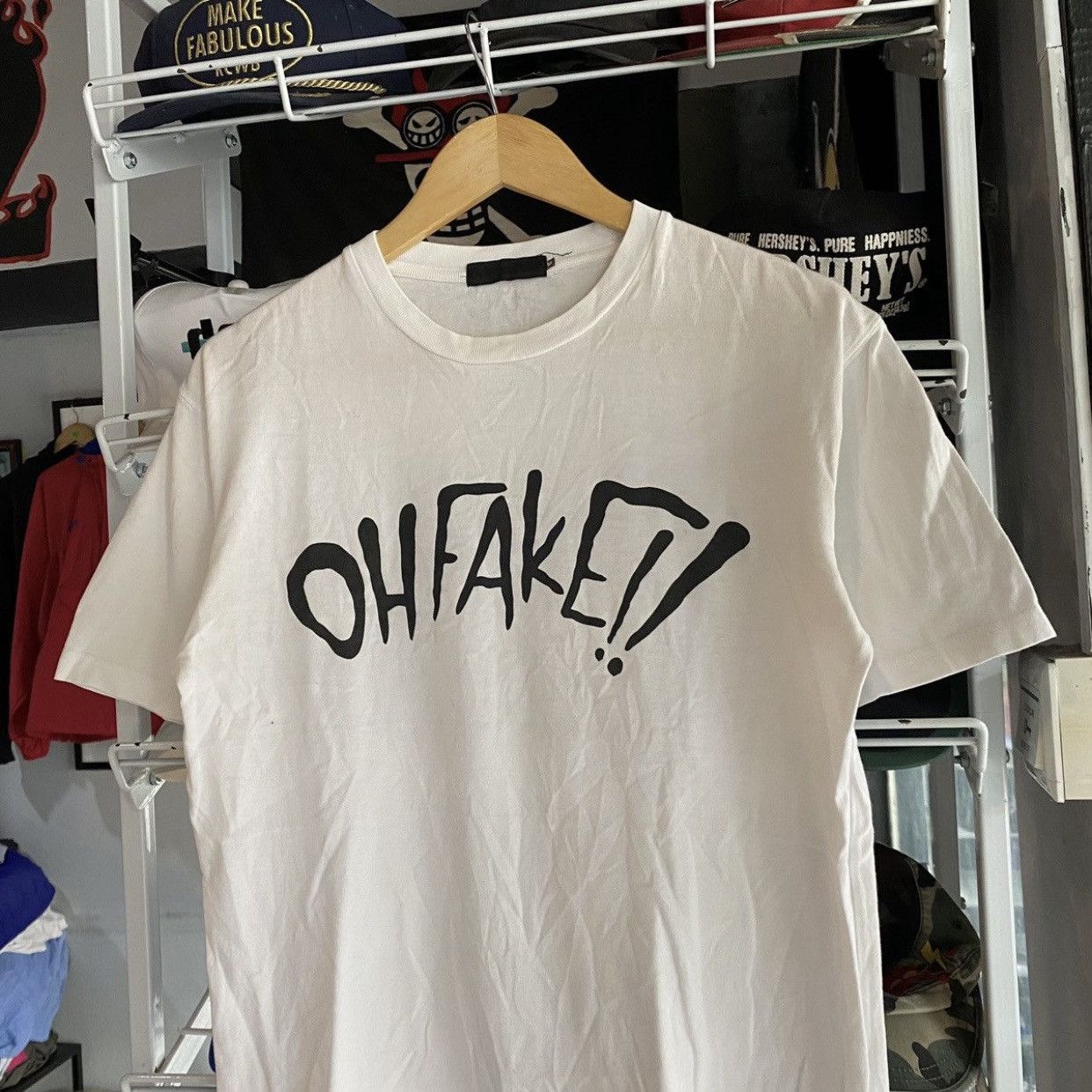 Kaws × Medicom Toy × Original Fake OriginalFake x KAWS "OH FAKE!!" Graphic Logo T-Shirt Size M Size US M / EU 48-50 / 2 - 3 Thumbnail