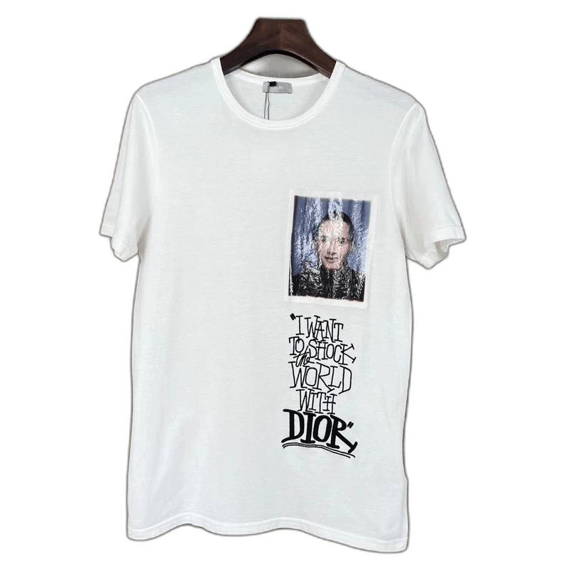 Dior stussy Tシャツ Dior Stussy Grey & White Logo T-Shirt – Savonches