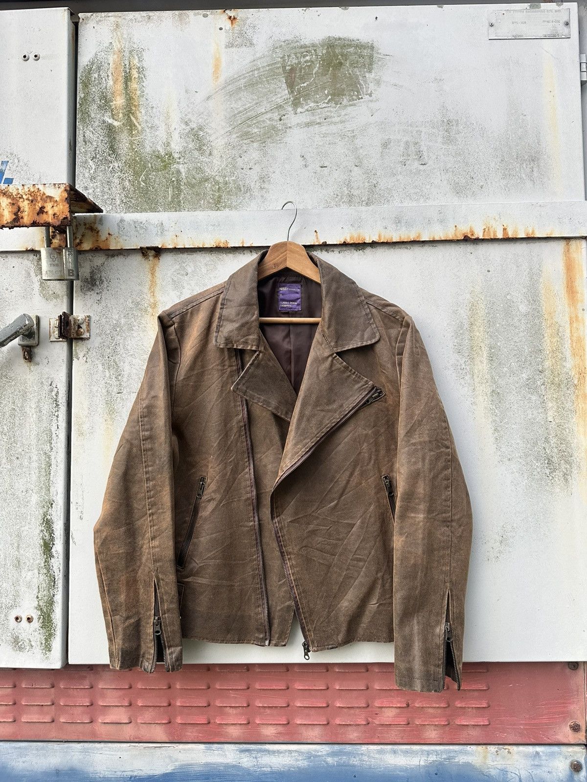 Vintage 👹Vintage Nissy Double Collar Brown Leather Jacket Size US M / EU 48-50 / 2 - 4 Thumbnail