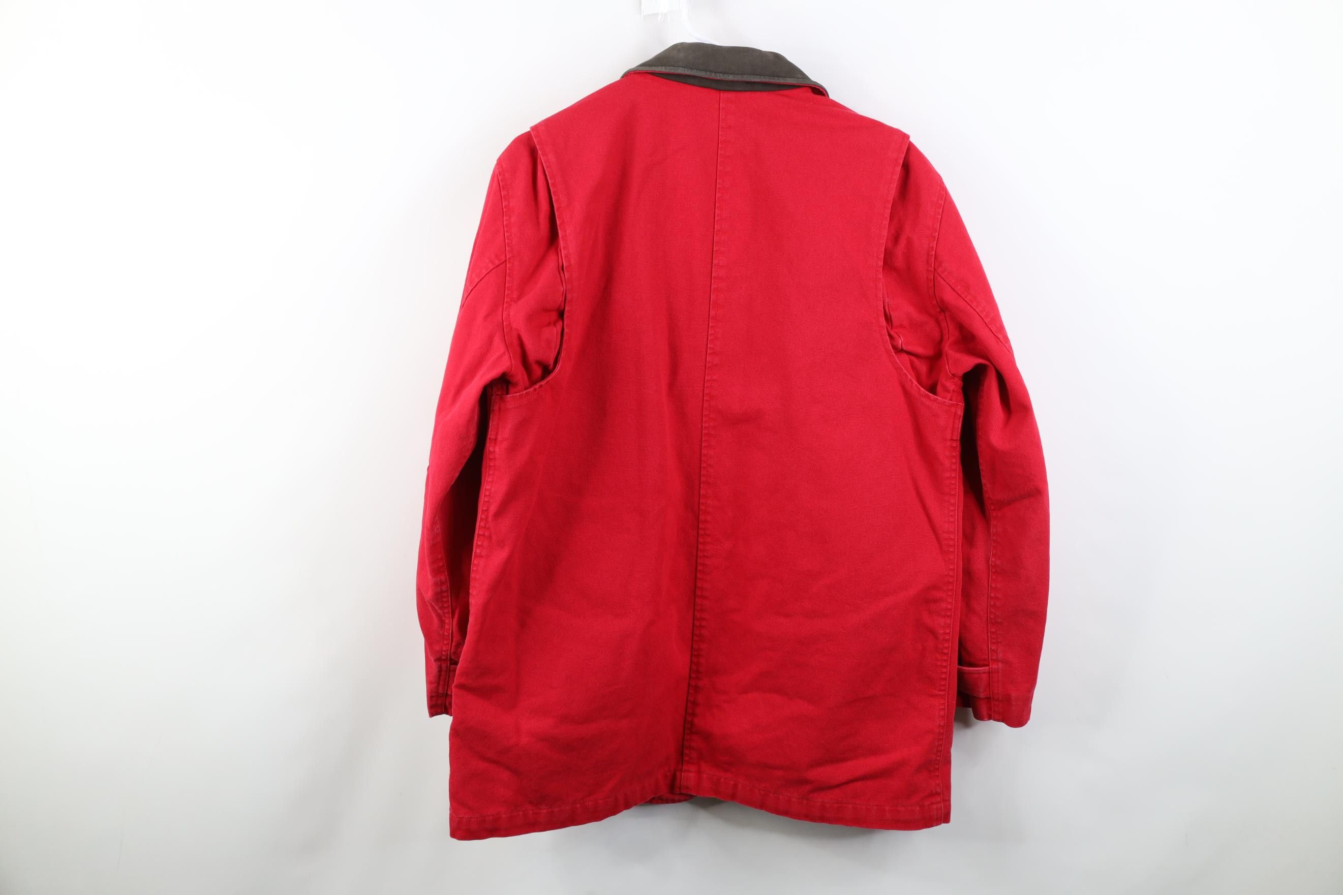 Lands' End Vintage 90s Lands End Collar Flannel Lined Chore Barn Jacket Size M / US 6-8 / IT 42-44 - 14 Thumbnail