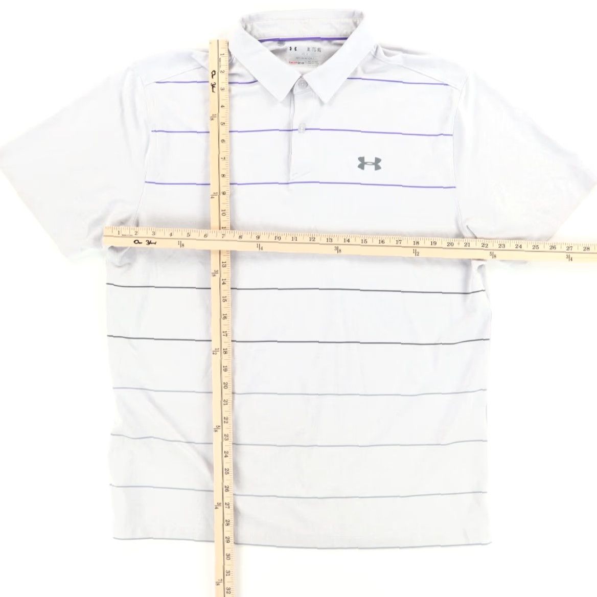 Under Armour Under Armour Heatgear Striped Polo Shirt Gray Men's XL Size US XL / EU 56 / 4 - 3 Thumbnail