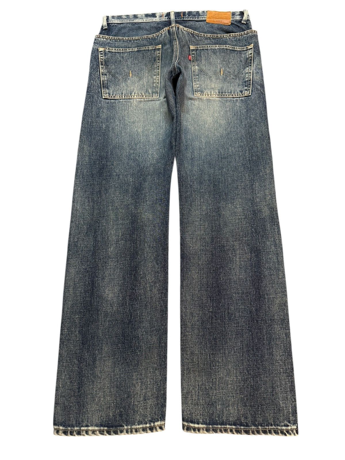 Edwin Vintage 90s Edwin E-Function Blue Faded Wash Distress Loose Size US 36 / EU 52 - 2 Thumbnail