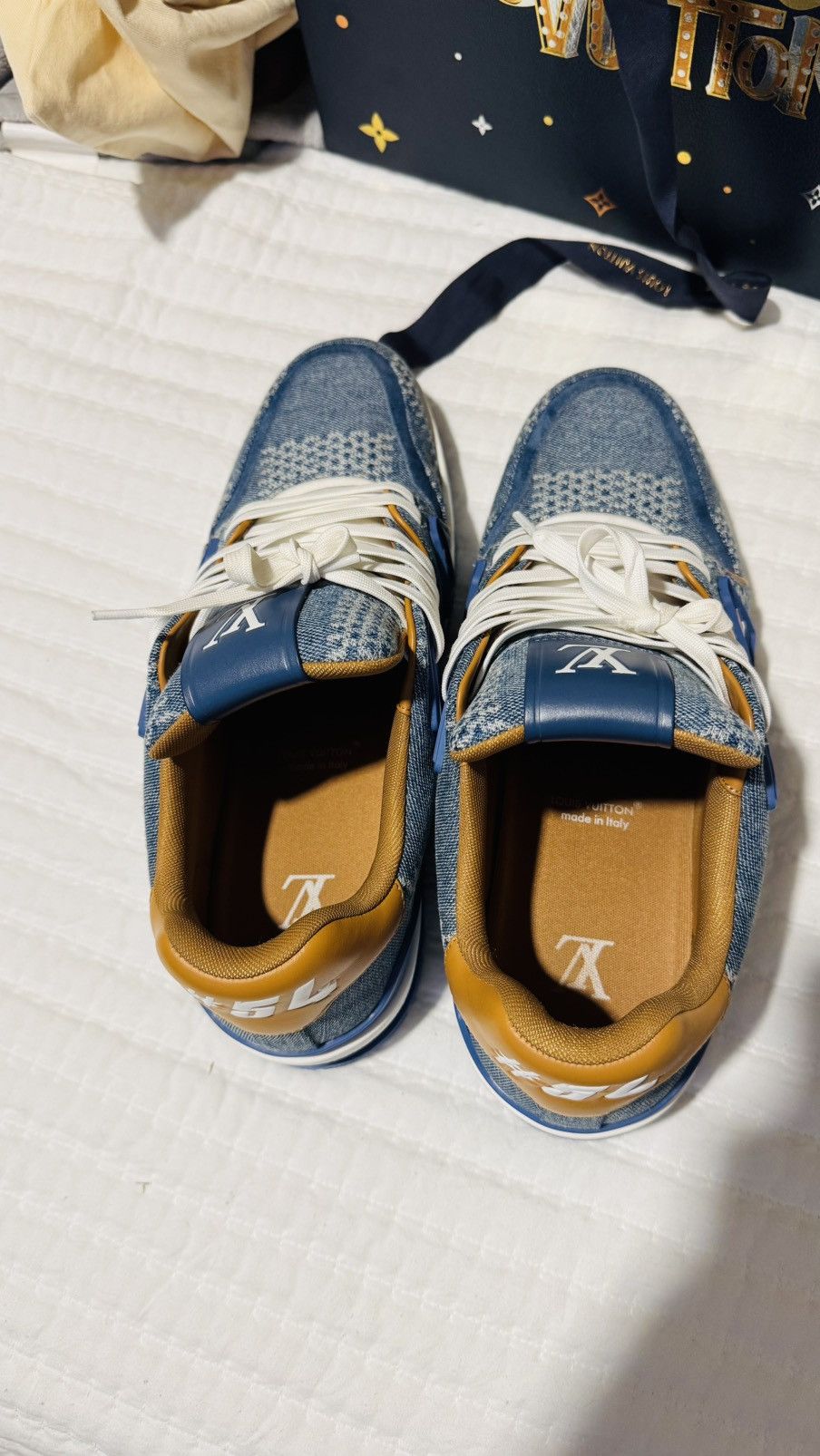 Louis Vuitton Blue Damier 3D Denim Louis Vuitton Trainer Size US 8.5 / EU 41-42 - 4 Thumbnail