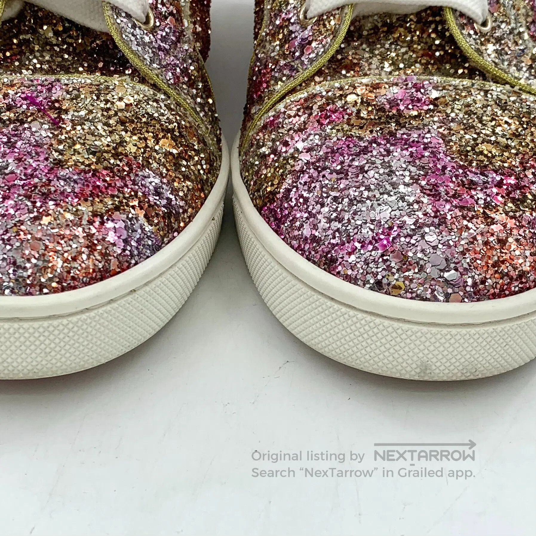 Christian Louboutin Christian Louboutin Pinkish-purple glitter sequin lace cas Size US 6.5 / EU 39-40 - 9 Thumbnail