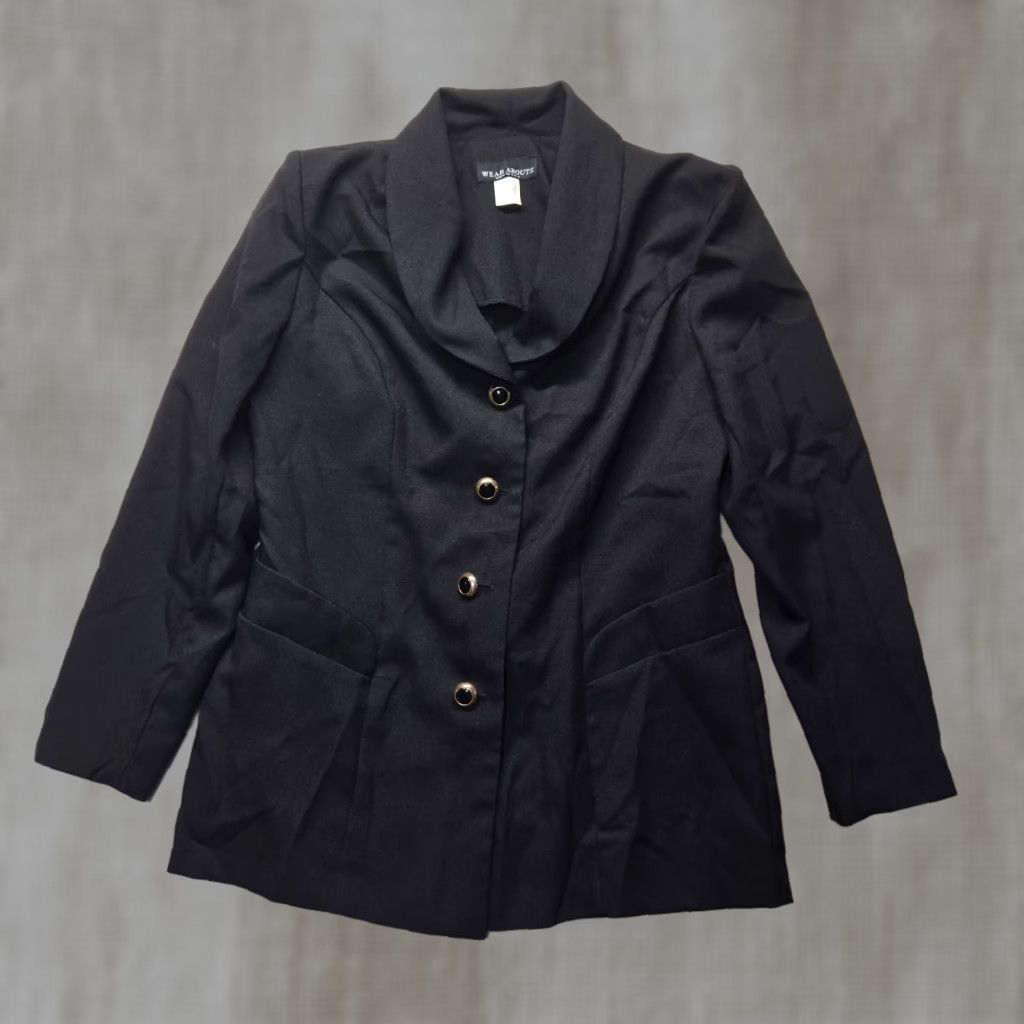 Vintage VINTAGE Wear Abouts Jacket Women's Black 12 Classic Event Office Career Size XL / US 12-14 / IT 48-50 - 1 Thumbnail