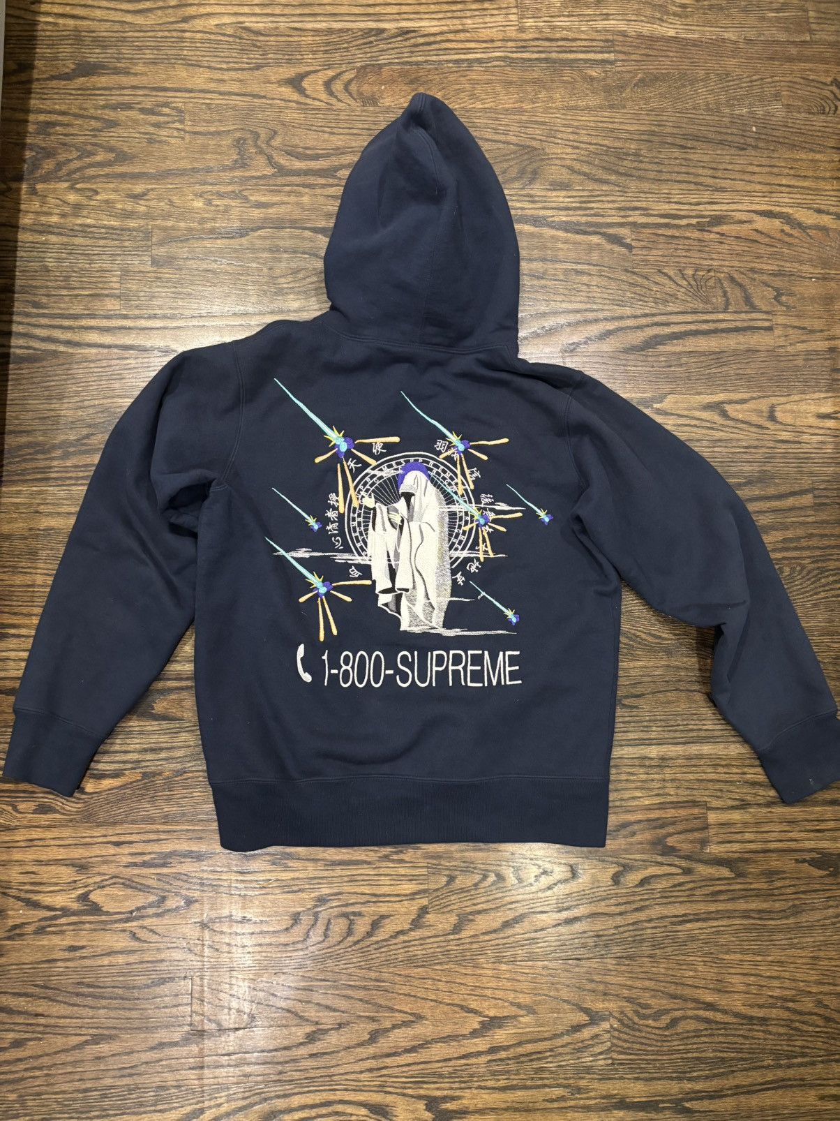 Supreme 1-800 Supreme Hoodie Navy Blue Size US S / EU 44-46 / 1 - 1 Thumbnail