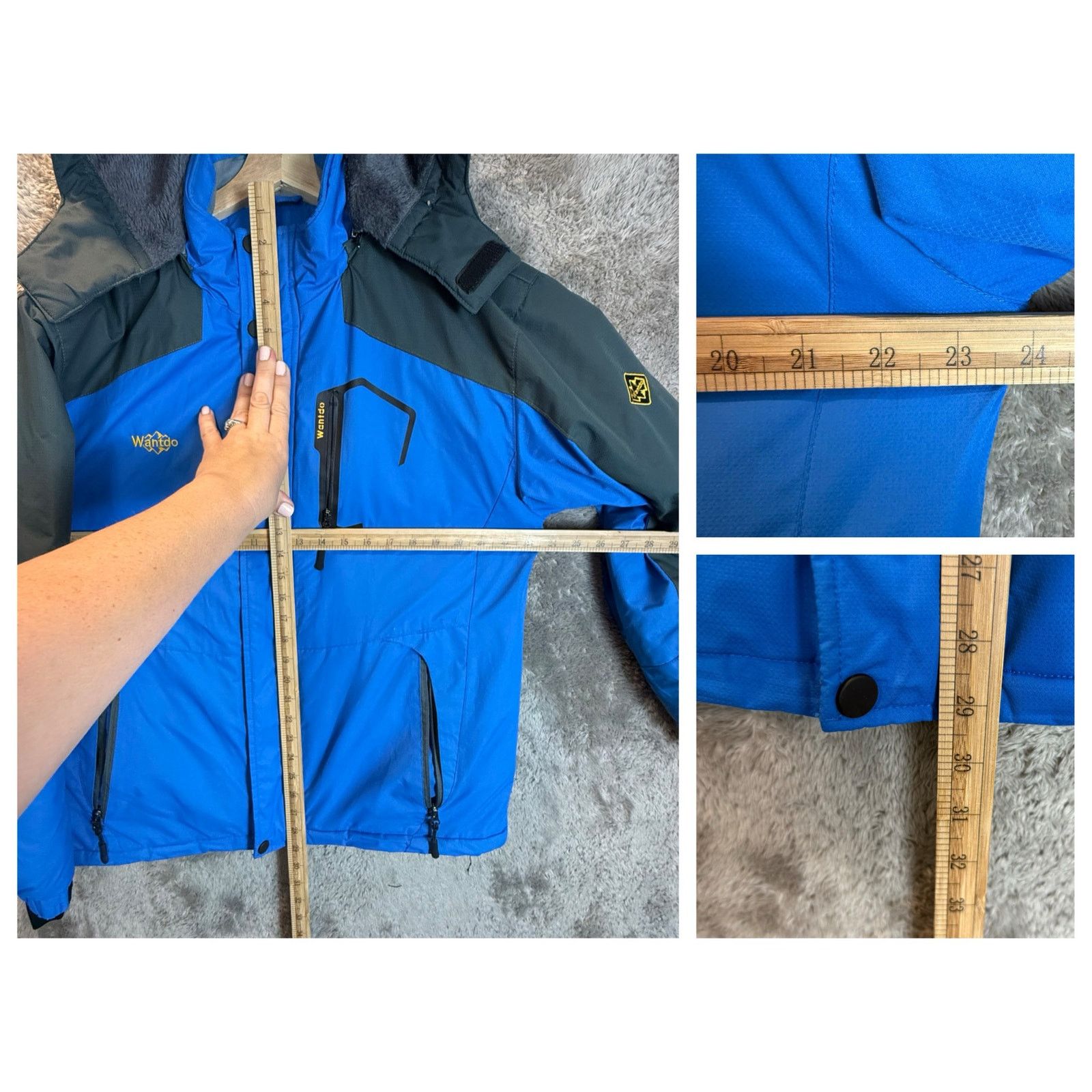 Other Wantdo Men Winter Ski Jacket Coat Hooded Parka Blue Gray M Size US M / EU 48-50 / 2 - 11 Thumbnail