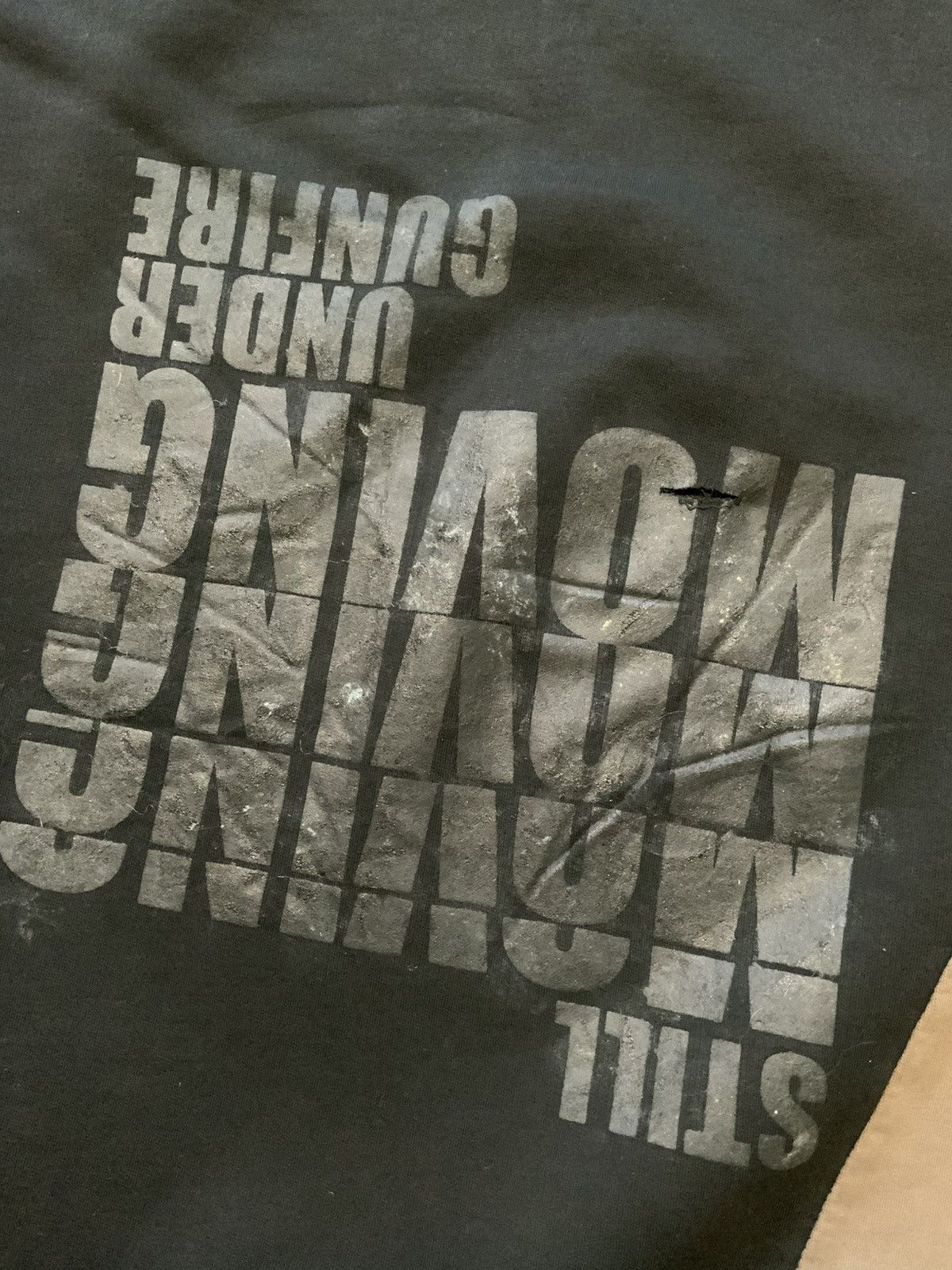 Other Still Moving Under Gunfire Cut & Sew Patchwork Split T-Shirt Size US M / EU 48-50 / 2 - 7 Thumbnail