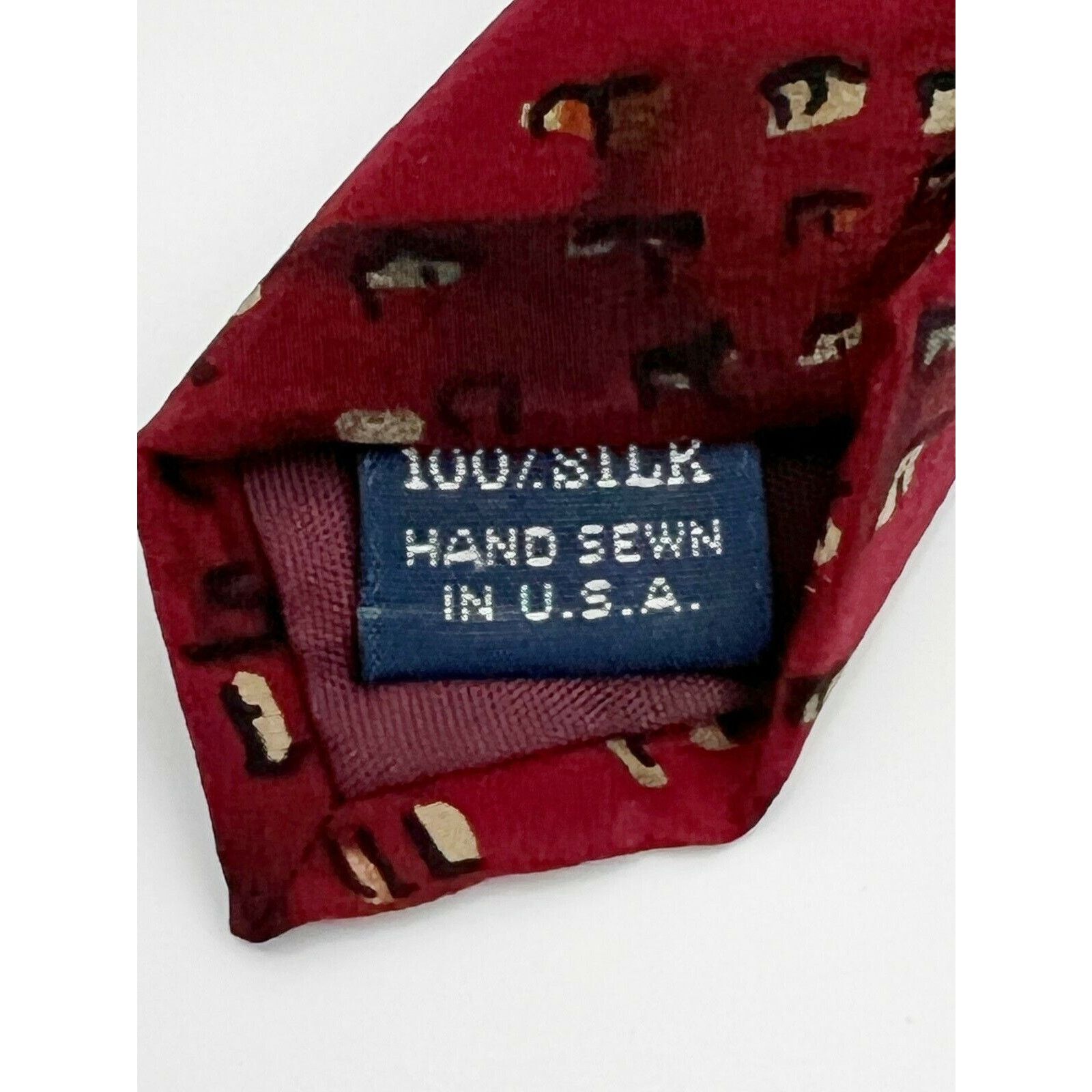 Other Jerry J Garcia Red Abstract 100% Silk Necktie Neck Tie Size ONE SIZE - 7 Thumbnail