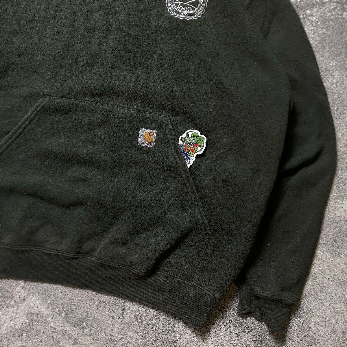 Carhartt Carhartt Heavyweight Hoodie K184 DGR Vtg Jacket Dark Green Size US XL / EU 56 / 4 - 2 Thumbnail