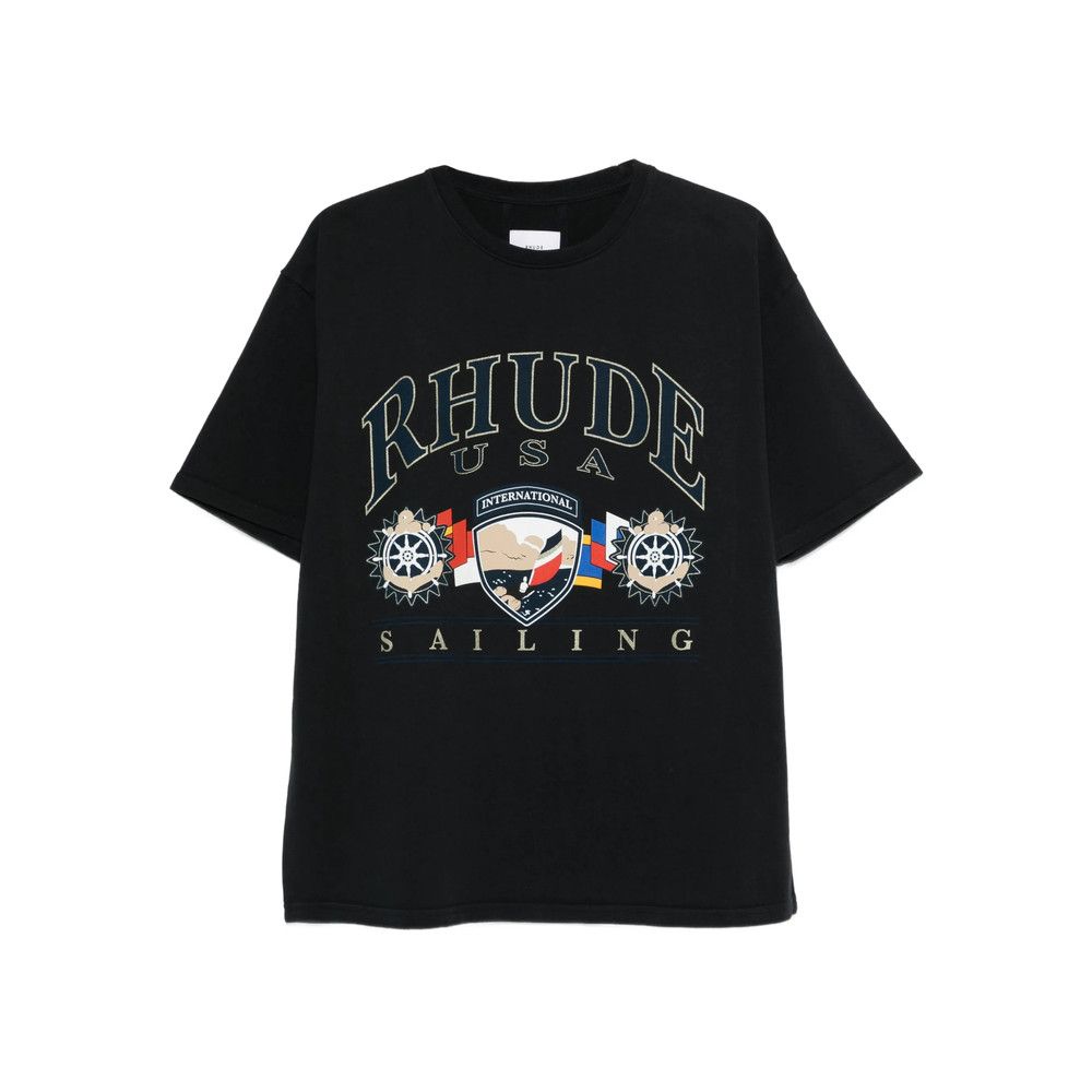 Rhude BLACK T-Shirts & Vests - T-Shirts