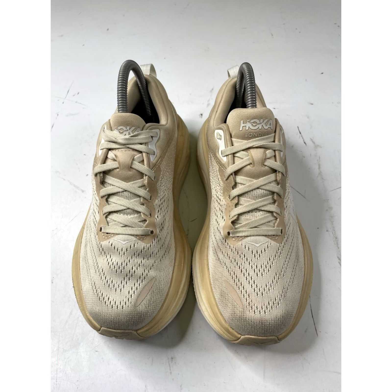 Vintage Hoka One One Bondi 8 Running Sneakers Shift Sand/eggnog Womens 7.5B Size US 8 / IT 38 - 5 Thumbnail