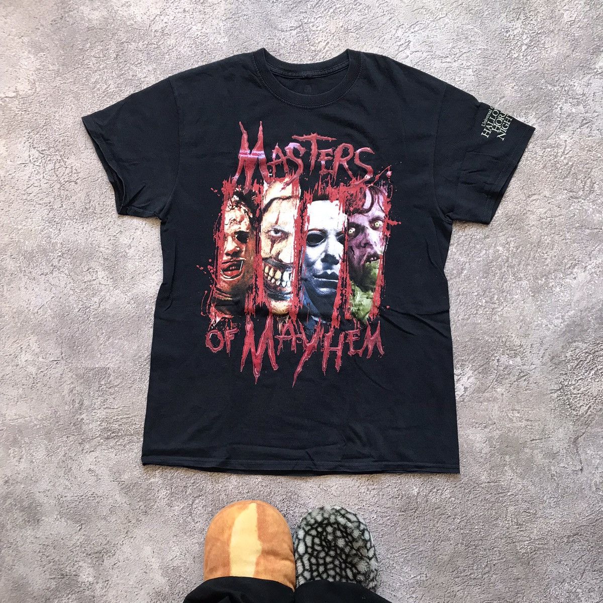 Vintage Vintage 90s Masters of Mayhem Graphic Tee Horror Punk Slim M Size US M / EU 48-50 / 2 - 1 Thumbnail