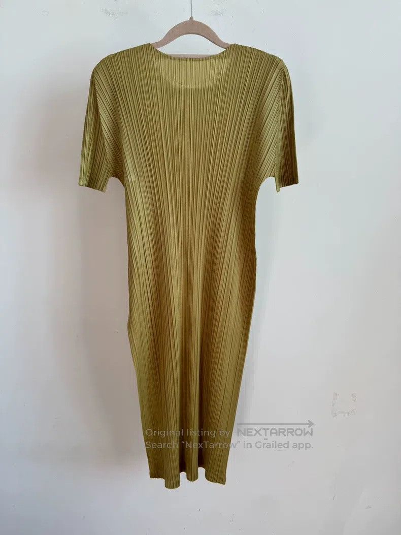 Issey Miyake Issey Miyake Yellow Dress Size L / US 10 / IT 46 - 2 Thumbnail