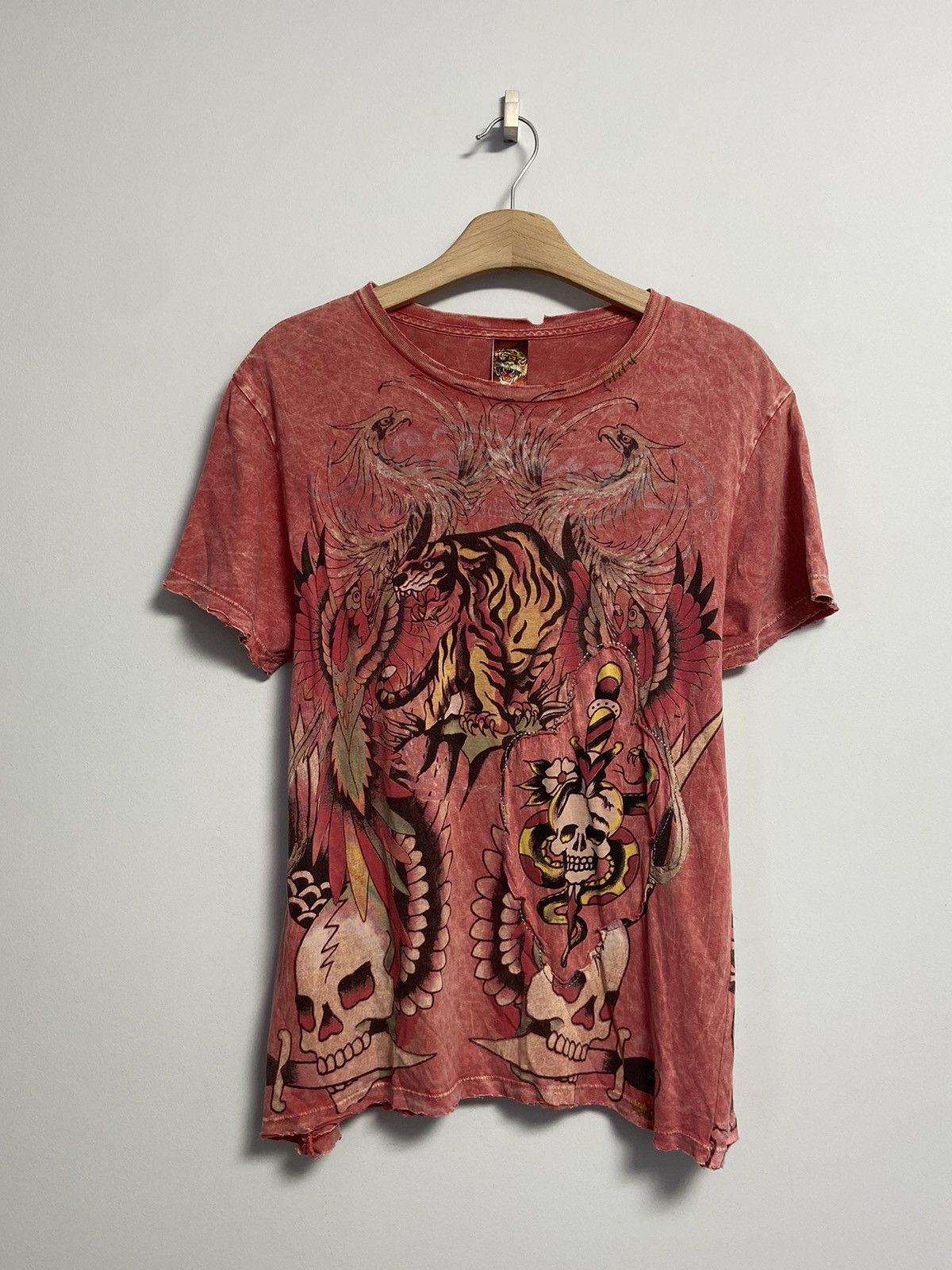 Ed Hardy Ed hardy logo vintage 90S Women’s pink Size L / US 10 / IT 46 - 1 Thumbnail