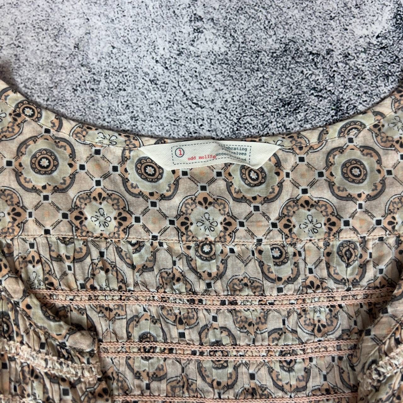 Odd Molly Odd Molly Blouse Women's Size 1 Cotton Multicolor Sleeve` Size XS / US 0-2 / IT 36-38 - 4 Thumbnail