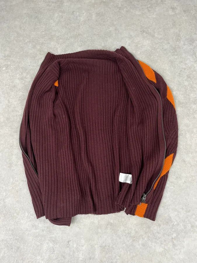 Marithe + Francois Girbaud 2000s Marithé + François Girbaud Brown & Orange Zip-Up Sweater Size US M / EU 48-50 / 2 - 9 Thumbnail