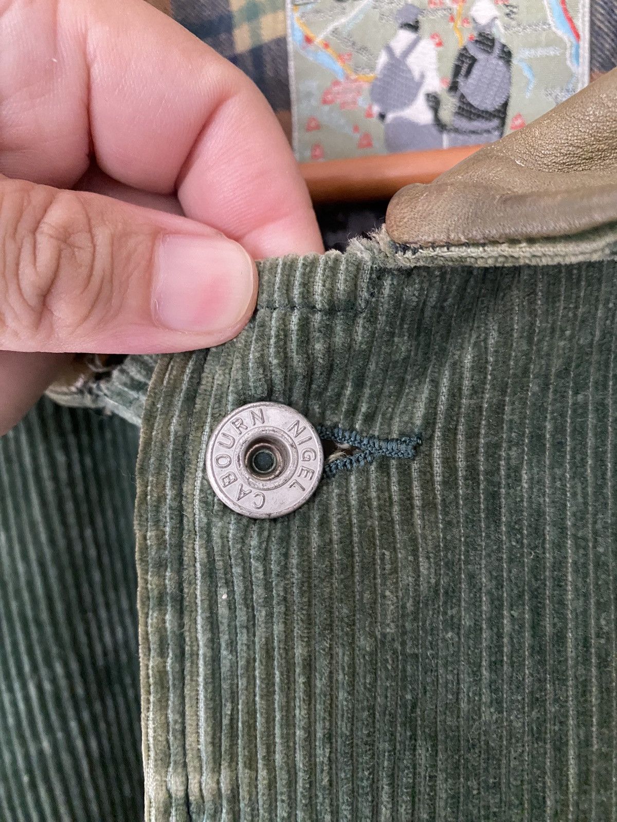 Nigel Cabourn 1990s Nigel Cabourn corduroy heavy leather collar Size US XL / EU 56 / 4 - 9 Thumbnail