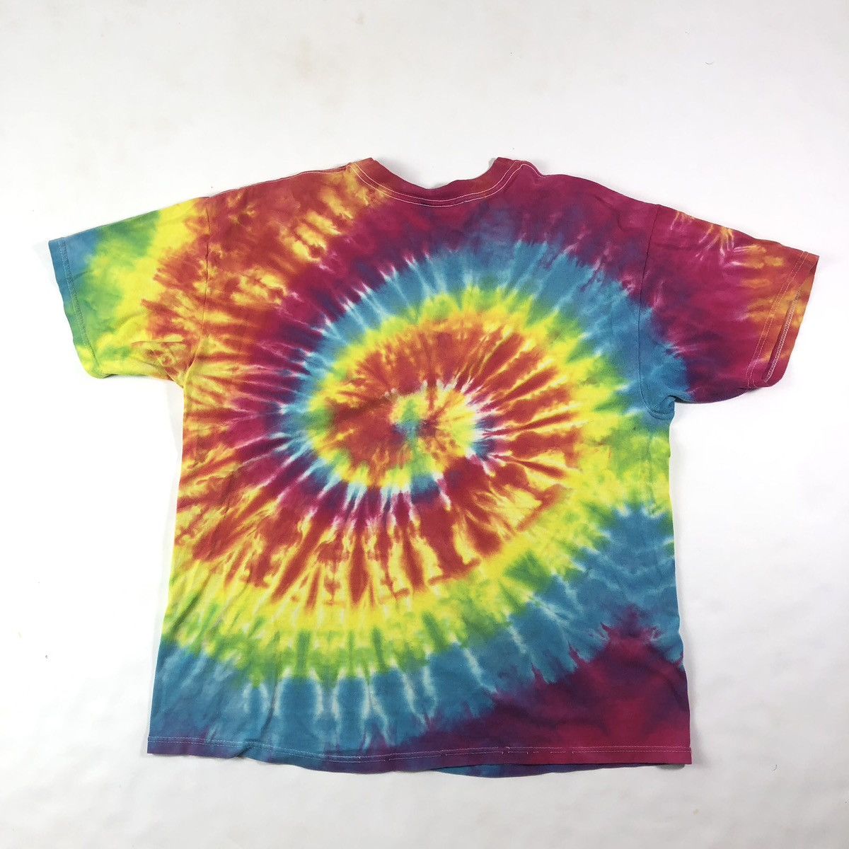 Hanes Vintage 90s Y2K Tie Dye Psychedelic Blank Hippie T-Shirt Size US S / EU 44-46 / 1 - 5 Thumbnail