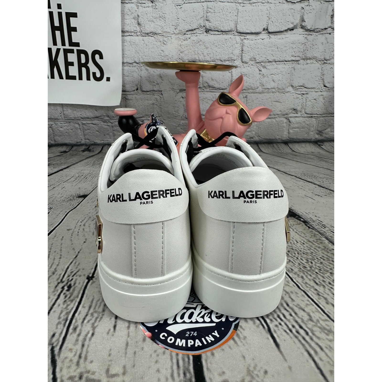 Karl Lagerfeld Karl Lagerfeld Paris Cate Pins Shoes Womens 9 White Sneaker Size US 9 / IT 39 - 4 Thumbnail