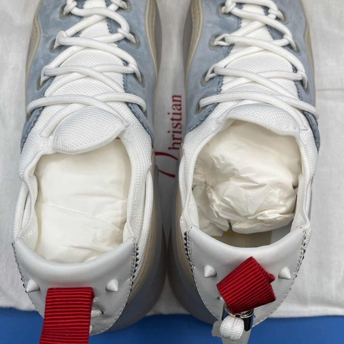 Christian Louboutin Christian Louboutin Arpoador Flat Zinc Bianco Mens Size 9 Size US 9 / EU 42 - 5 Thumbnail