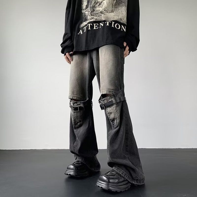 Jean Belt Hollow Flare Jeans Size US 34 / EU 50 - 5 Thumbnail