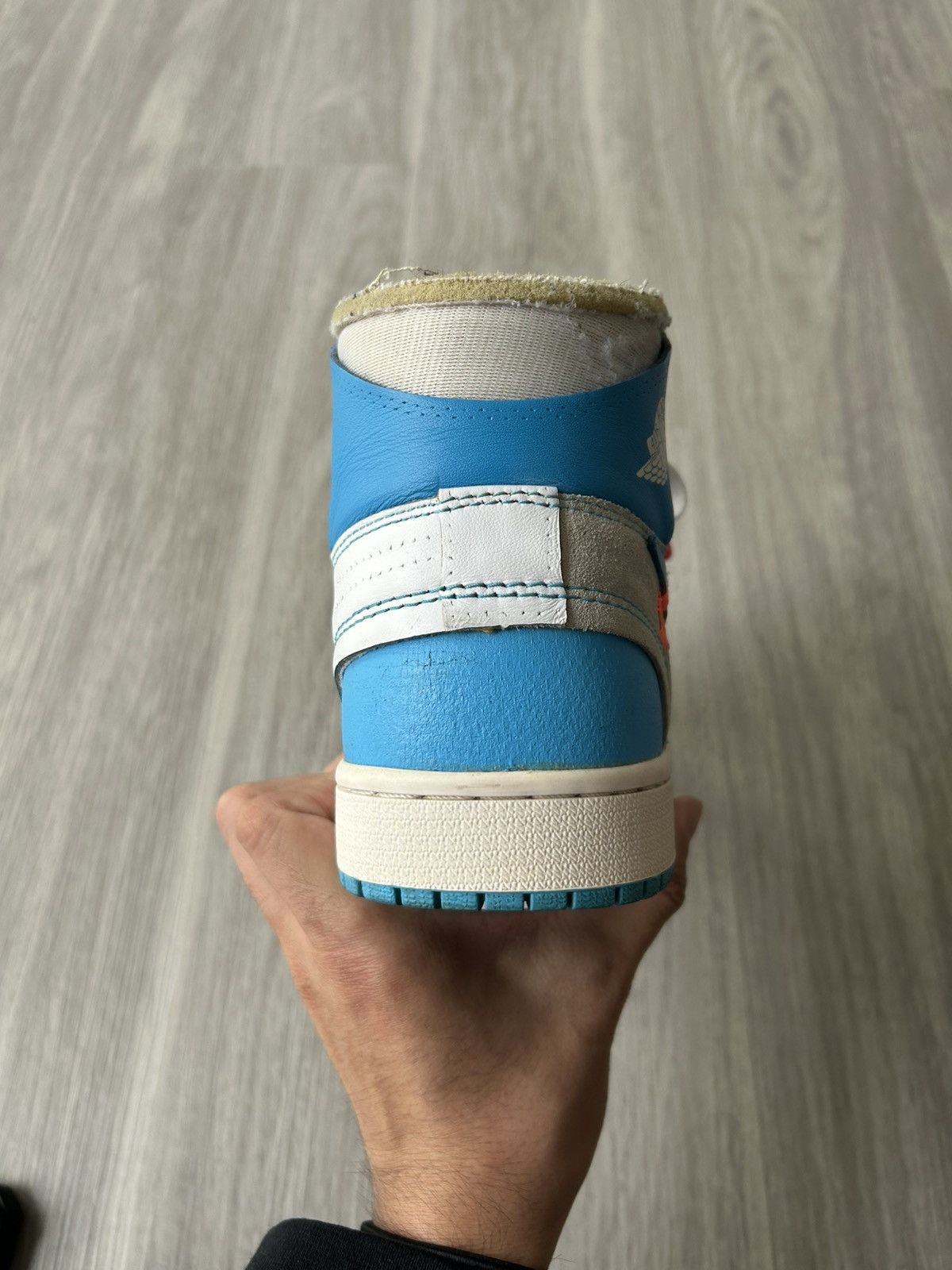 Jordan Brand × Off-White Off-White X Air Jordan 1 High OG UNC Size 8.5 Size US 8.5 / EU 41-42 - 10 Thumbnail