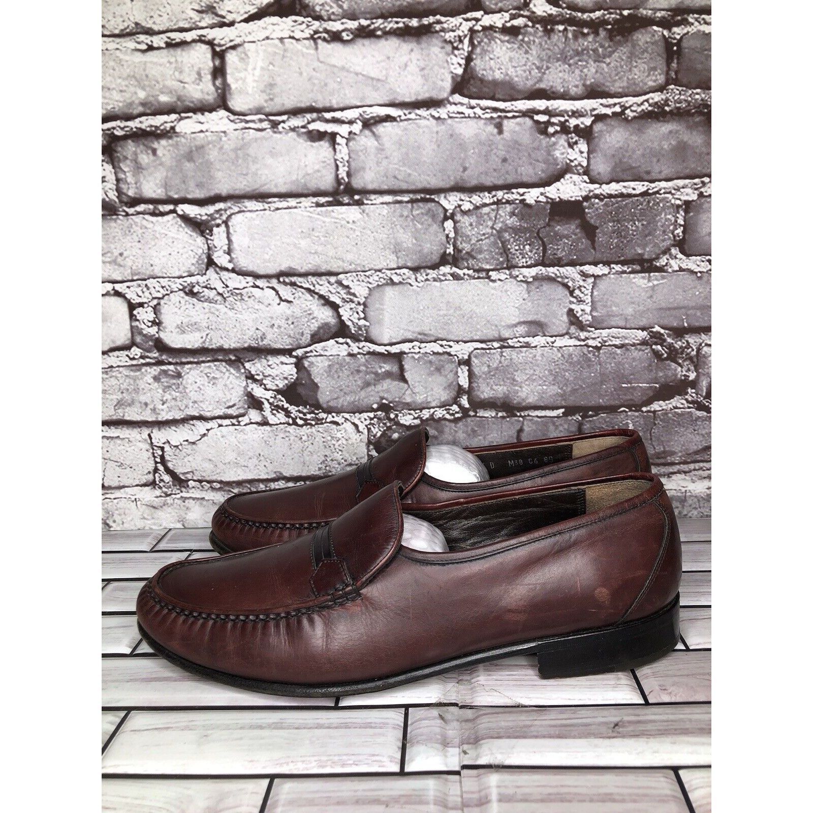 E.T. Wright E.T. Wright 1876 Brown Leather Loafers Slip On Dress Shoes M Size US 10.5 / EU 43-44 - 1 Thumbnail