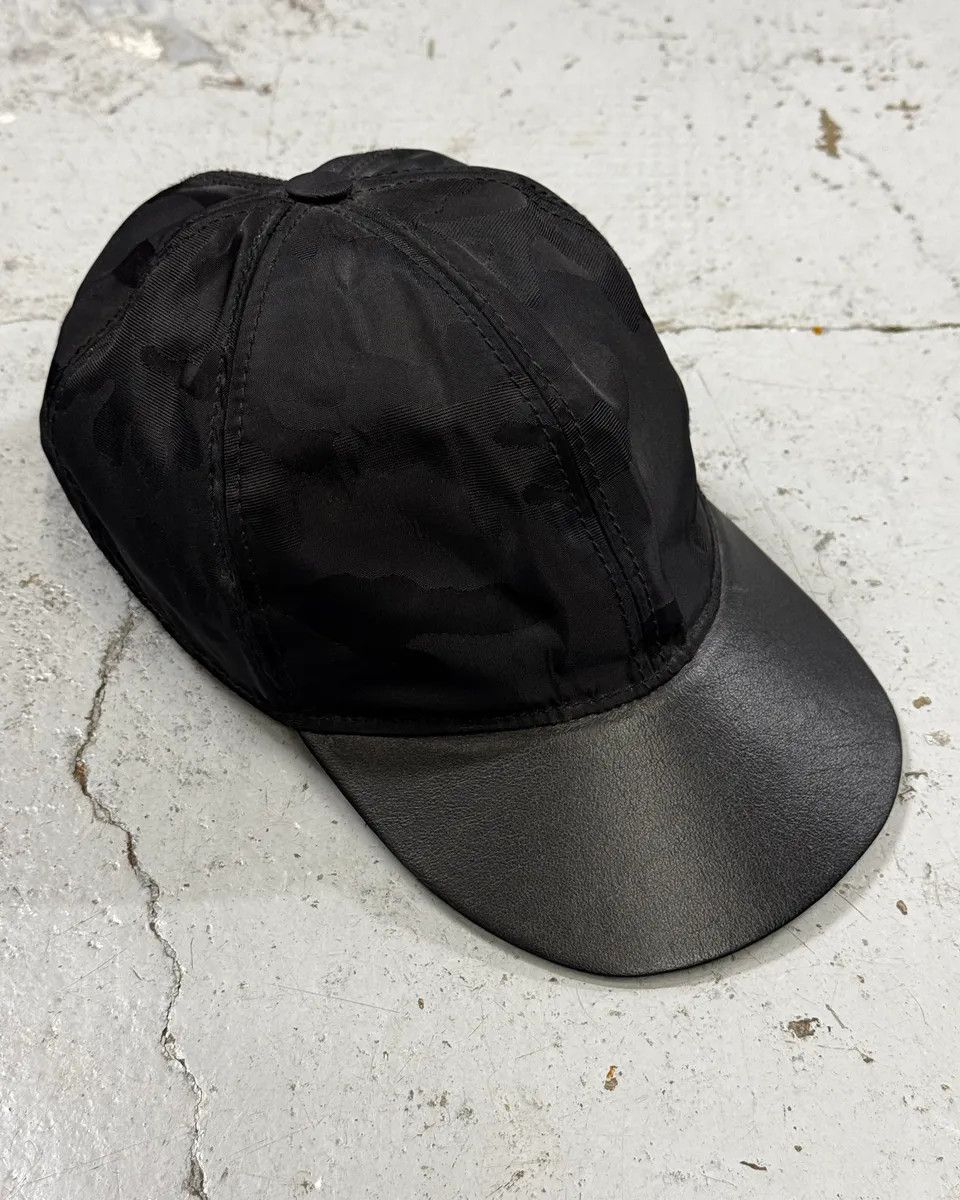 Valentino Valentino Black Camo Hybrid Leather Buckle Cap Size ONE SIZE - 4 Thumbnail