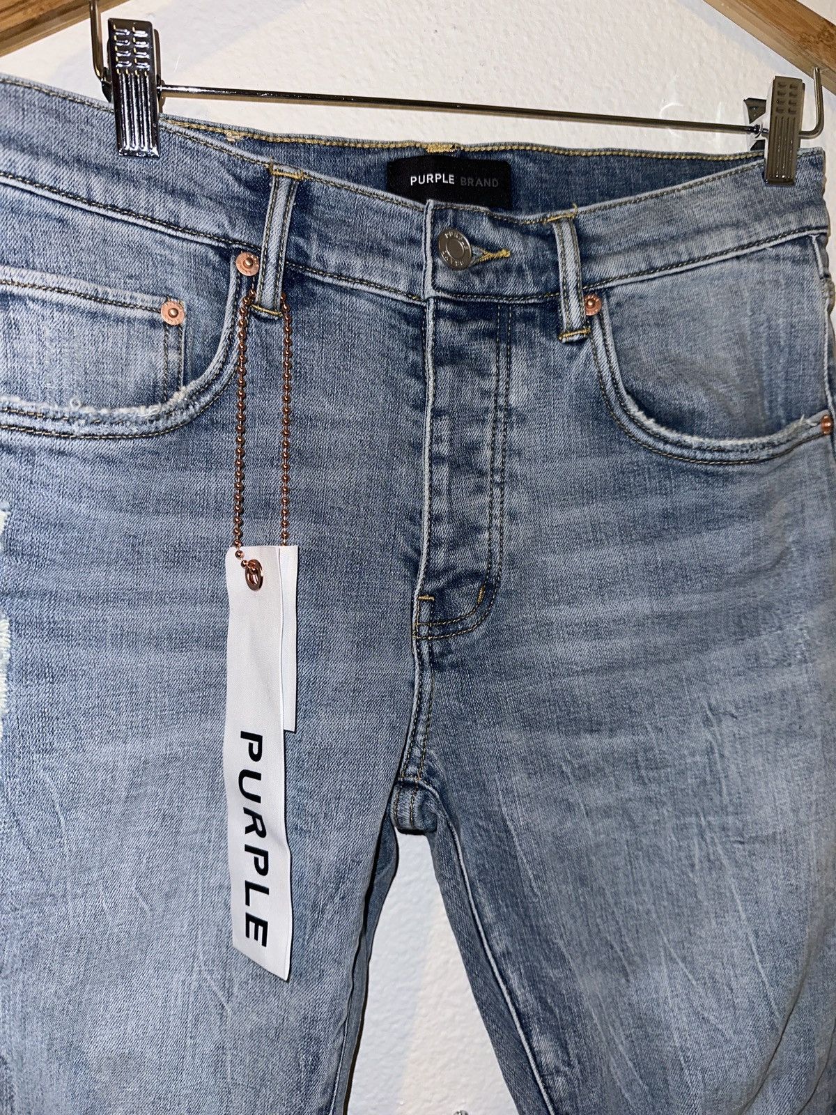 Purple Purple Brand Ripped Flare Jeans Size US 32 / EU 48 - 3 Thumbnail