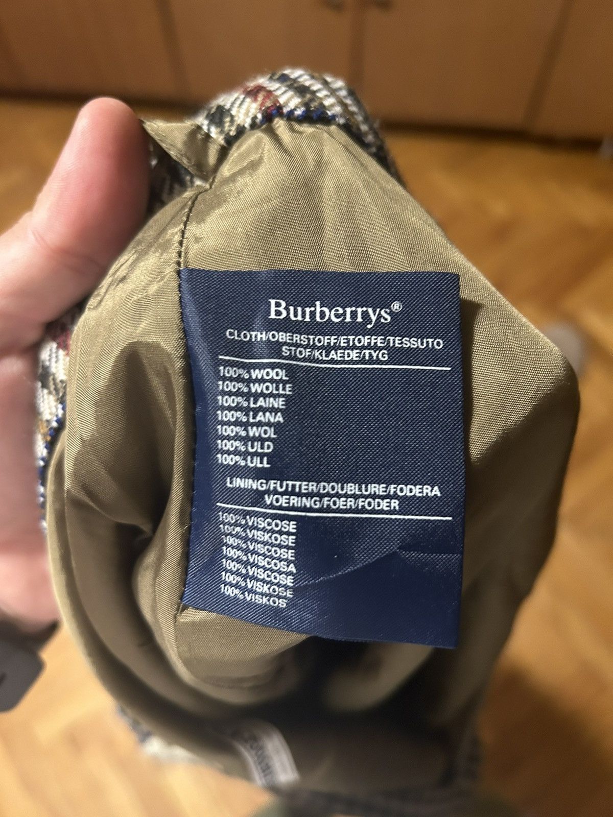 Burberry × Designer × Vintage Burberry Burberry’s Vintage Wool Midi Skirt Made in England Size 29" - 4 Thumbnail