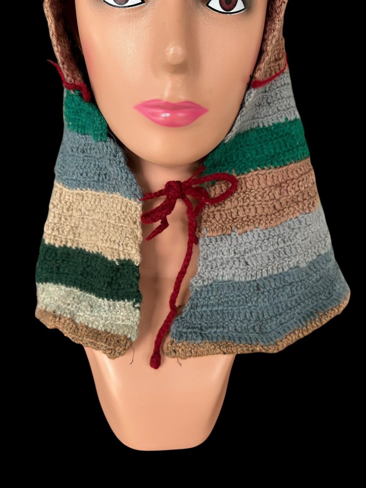 Kapital Crochet Knitted Handmade Balaclava Beanie Size ONE SIZE - 6 Thumbnail