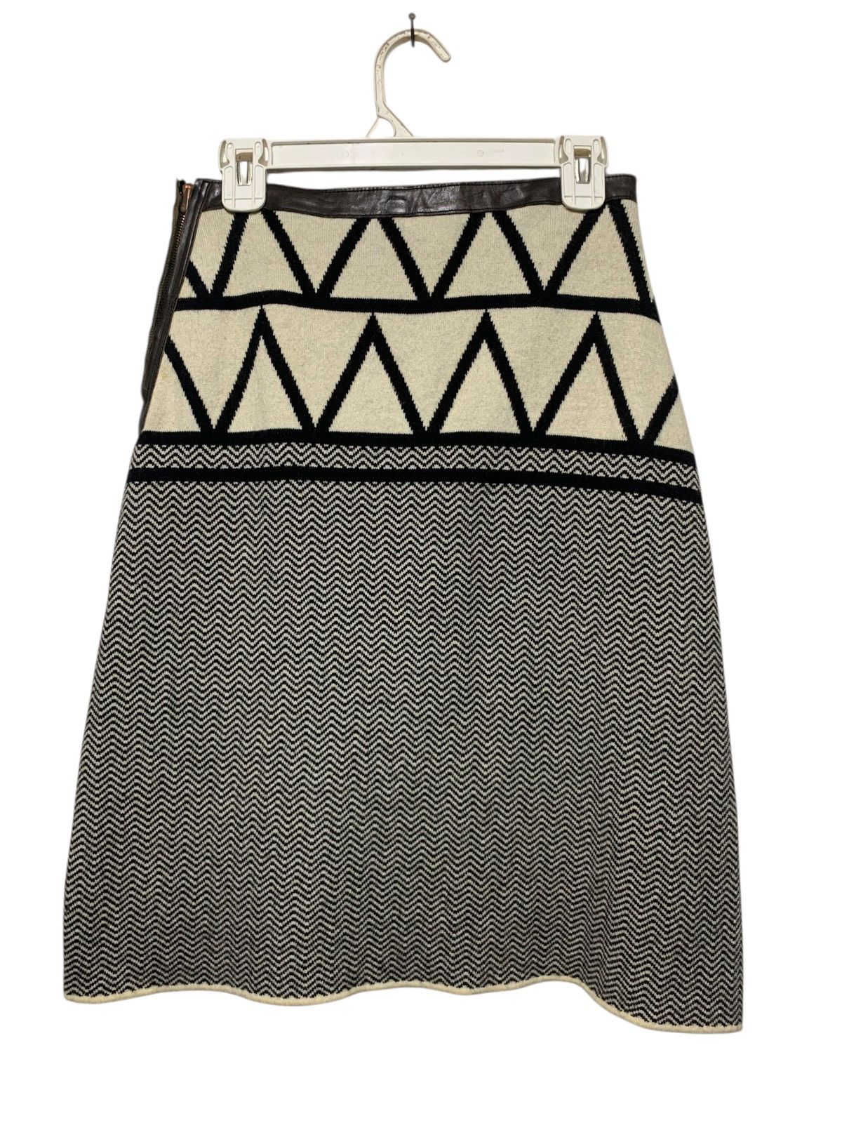 Gaultier Homme Objet L.Objet Shinichi Morimoto zig zag wool cashmere skirt Size 26" / US 2 / IT 38 - 5 Thumbnail