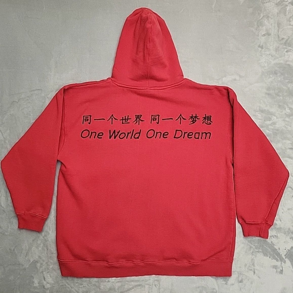 Vintage VINTAGE Beijing 2008 Olympic Hoodie Sweatshirt Mens XL Red Embroidered Pullover Fleece Size US XL / EU 56 / 4 - 7 Thumbnail
