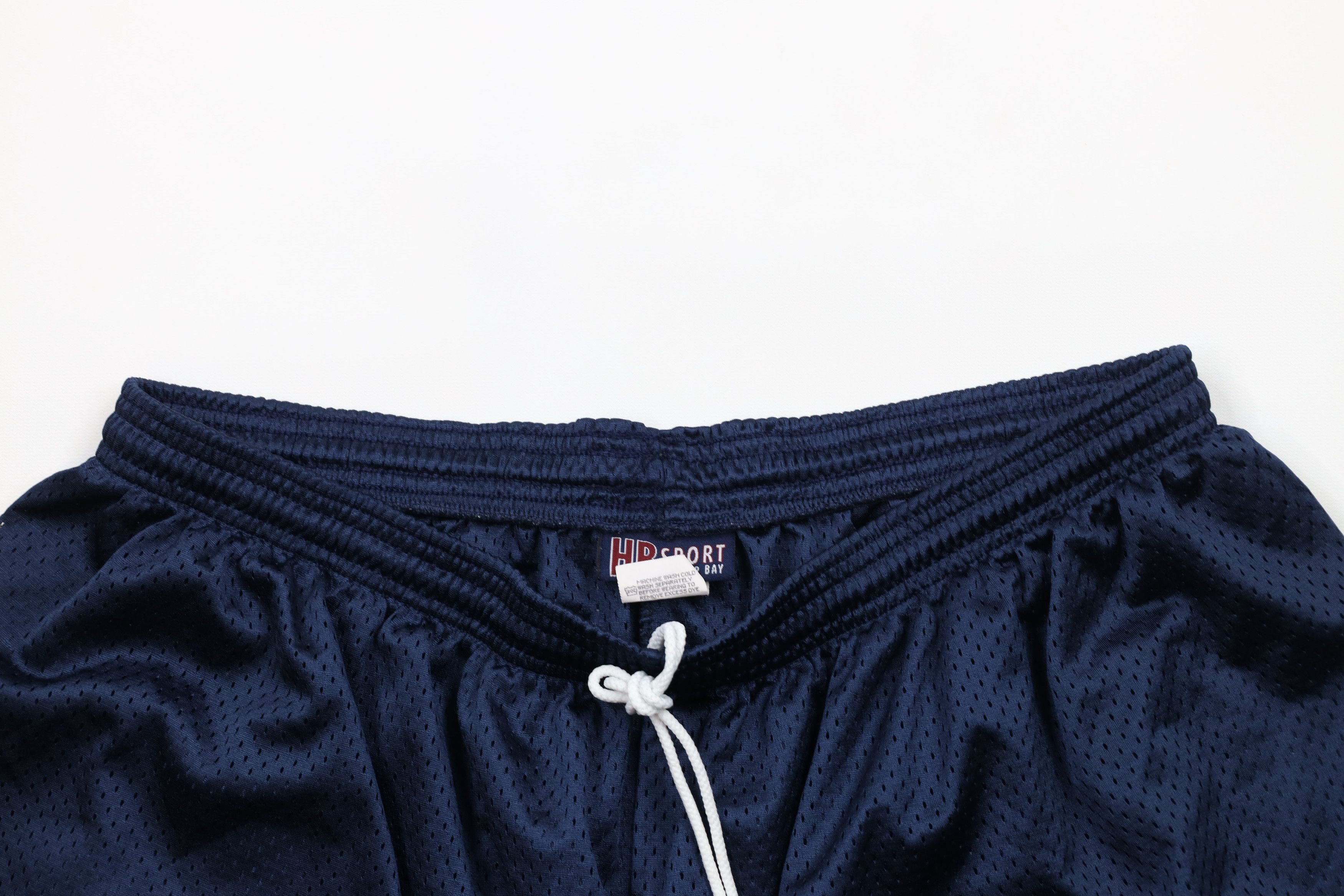Vintage Vintage 90s Streetwear Above Knee Mesh Shorts Navy Blue USA Size US 40 / EU 56 - 2 Thumbnail