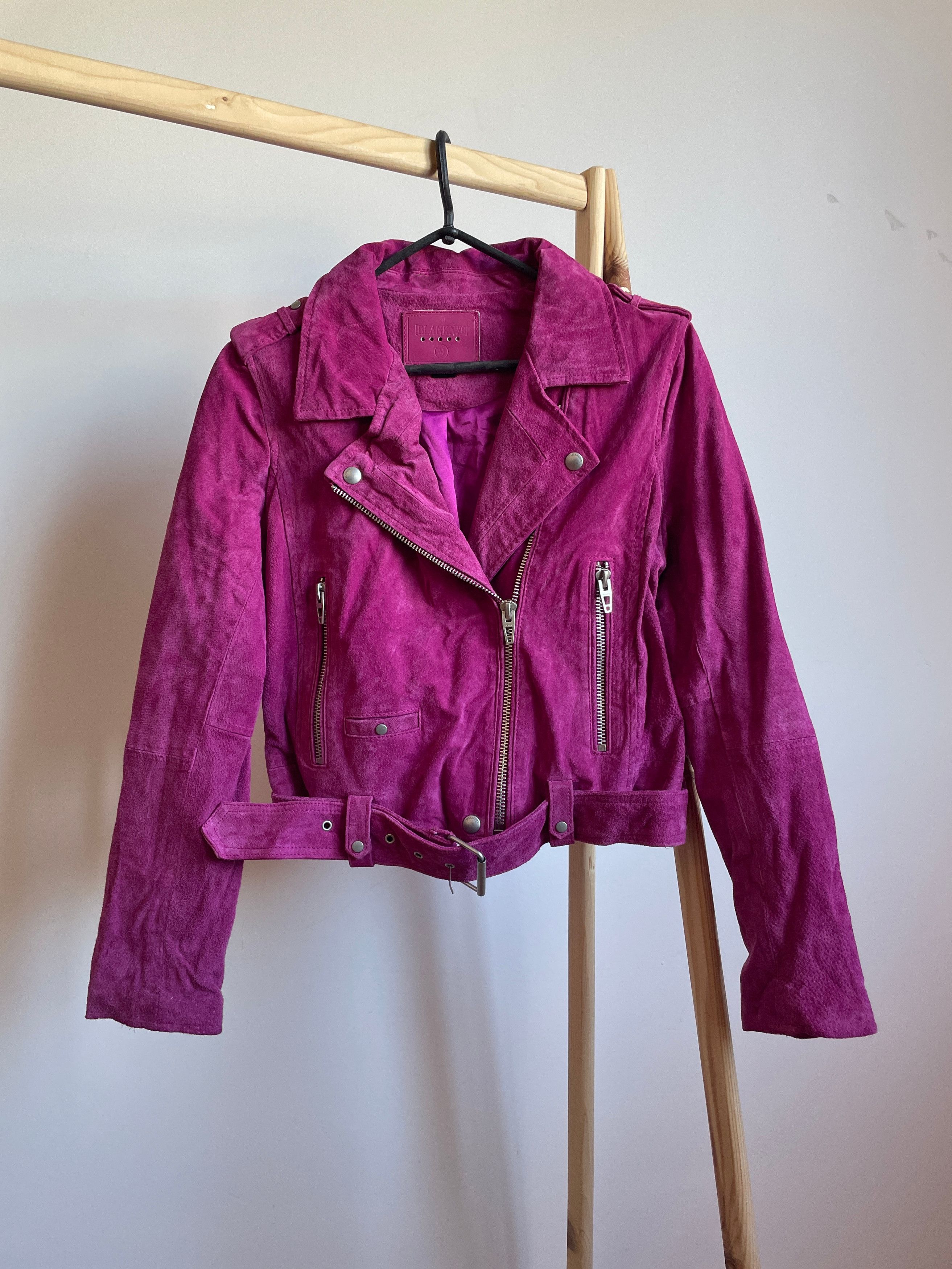 BLANKNYC Blank NYC Womens Crimson Suede Leather Biker Jacket Size M Size M / US 6-8 / IT 42-44 - 1 Thumbnail