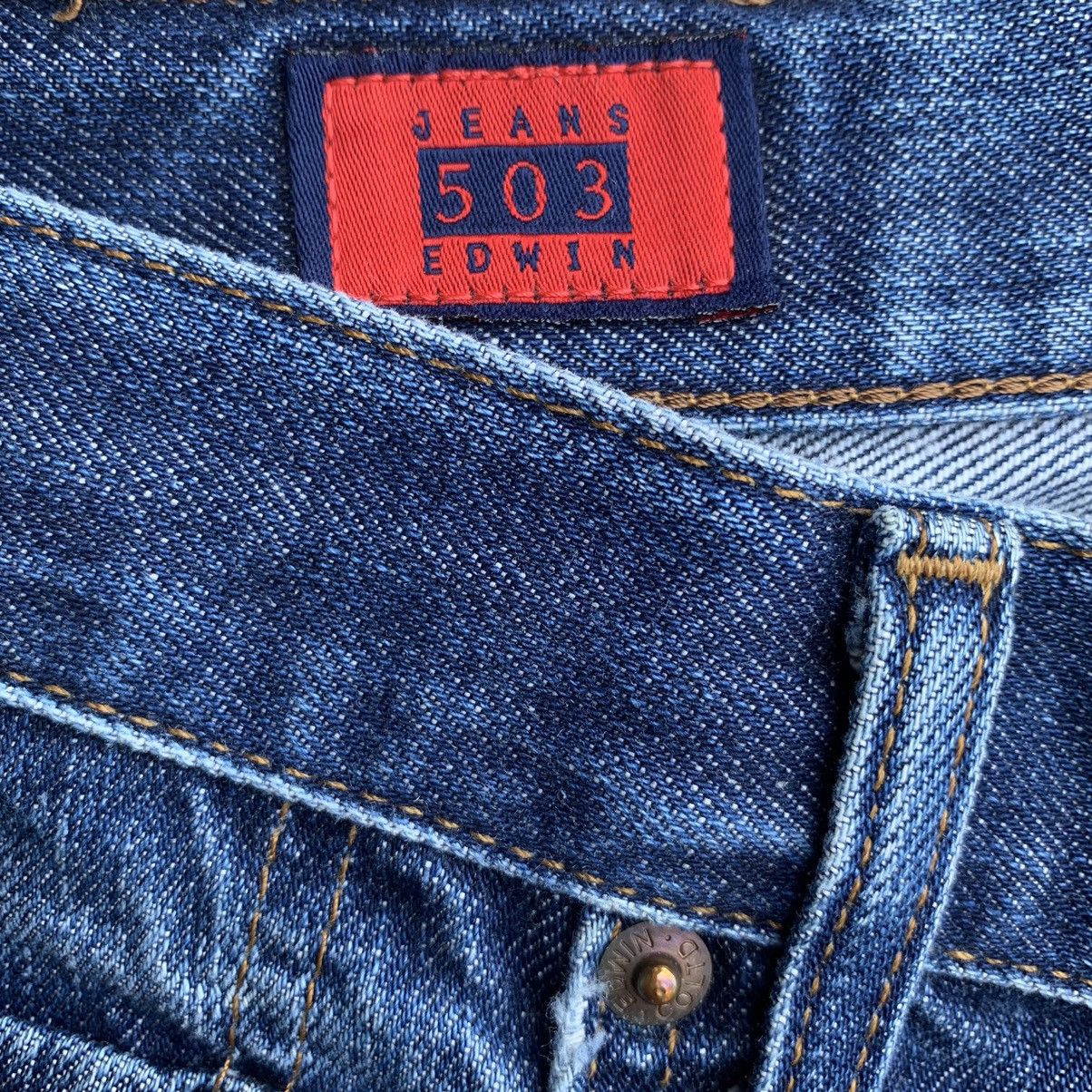 Japanese Brand Vintage Japan Edwin Blue Indigo Distressed Denim Jeans W31 Size US 31 - 7 Thumbnail