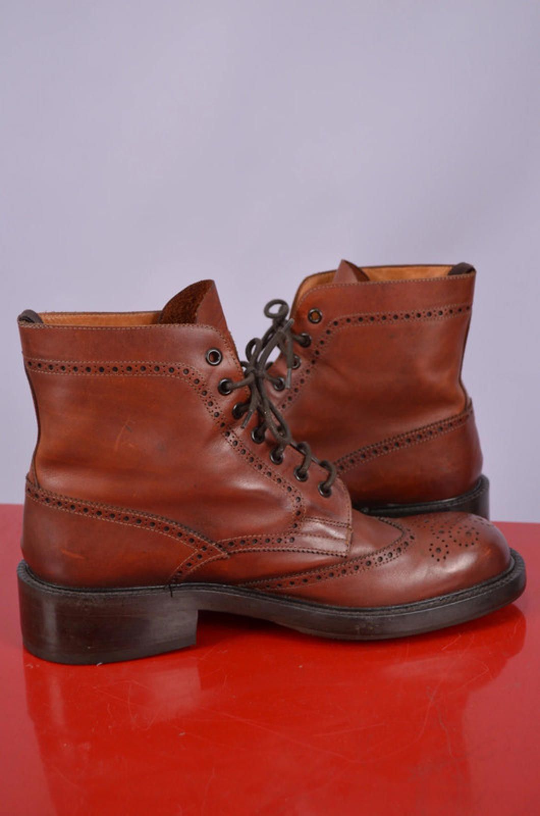Conte of Florence Famous shoemaker in Florence 1969 brogue derby boots size 43 Size US 10 / EU 43 - 8 Thumbnail