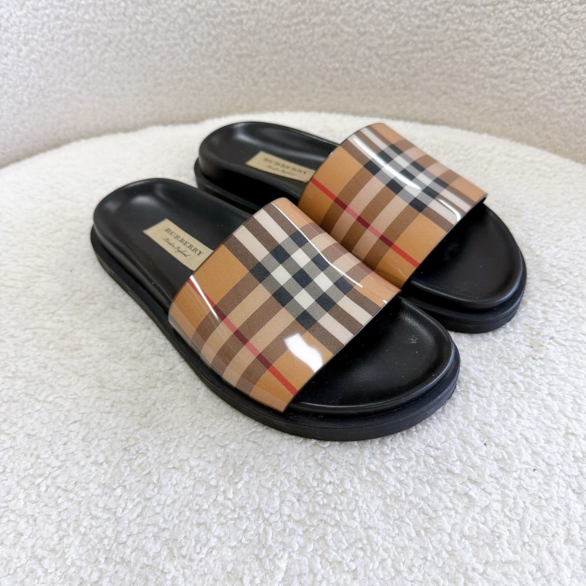 Burberry Burberry Horseferry Check Slippers Women's 35 Size US 4.5 / IT 34.5 - 2 Thumbnail