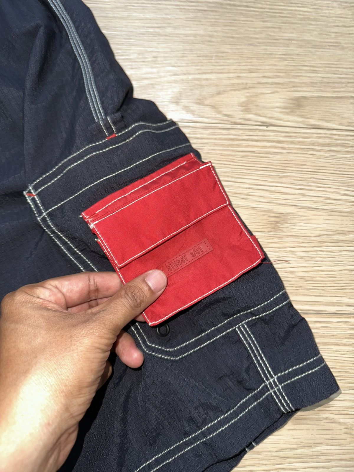 Stussy × Vintage Rare And Beautiful Vintage Stussy Cargo Pocket Shorts Size US 32 / EU 48 - 6 Thumbnail