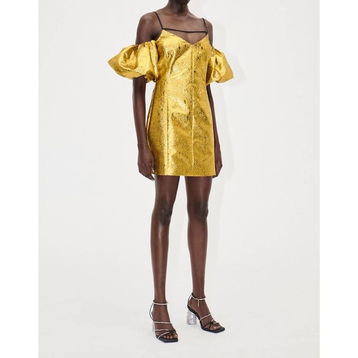 Stine Goya STINE GOYA Brera Dress In Luminescent Gold | Grailed