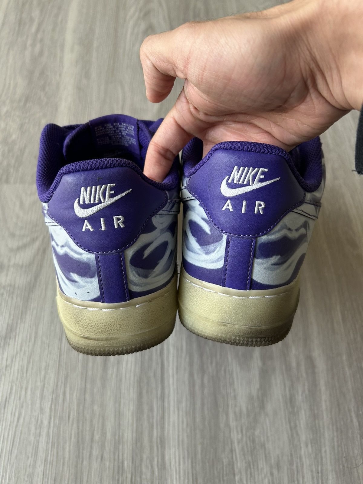 Nike Nike Air Force 1 Low 07’ Purple Skeleton Size 11 Size US 11 / EU 44 - 5 Thumbnail