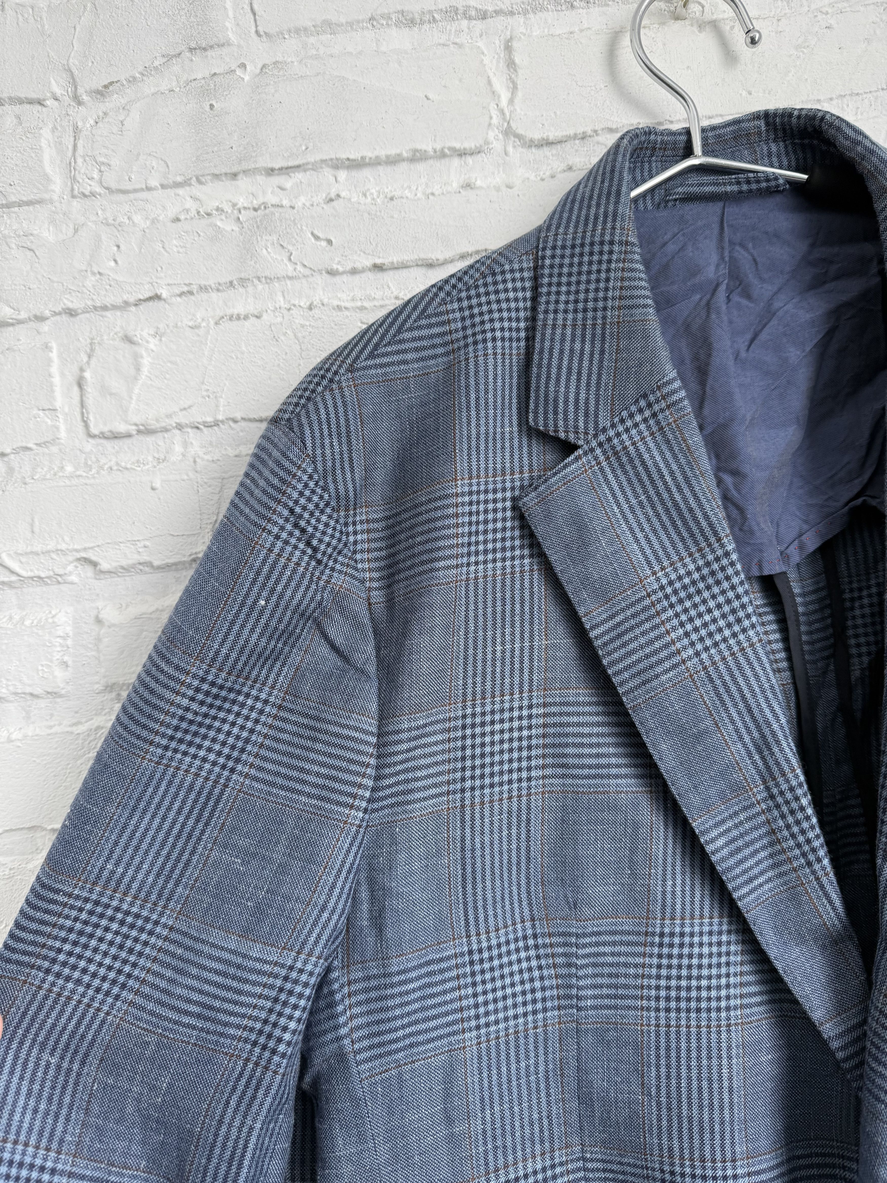 Hackett Hackett Loro Piana Wool Blazer Plaid Blue check blazer Size 42R - 7 Thumbnail
