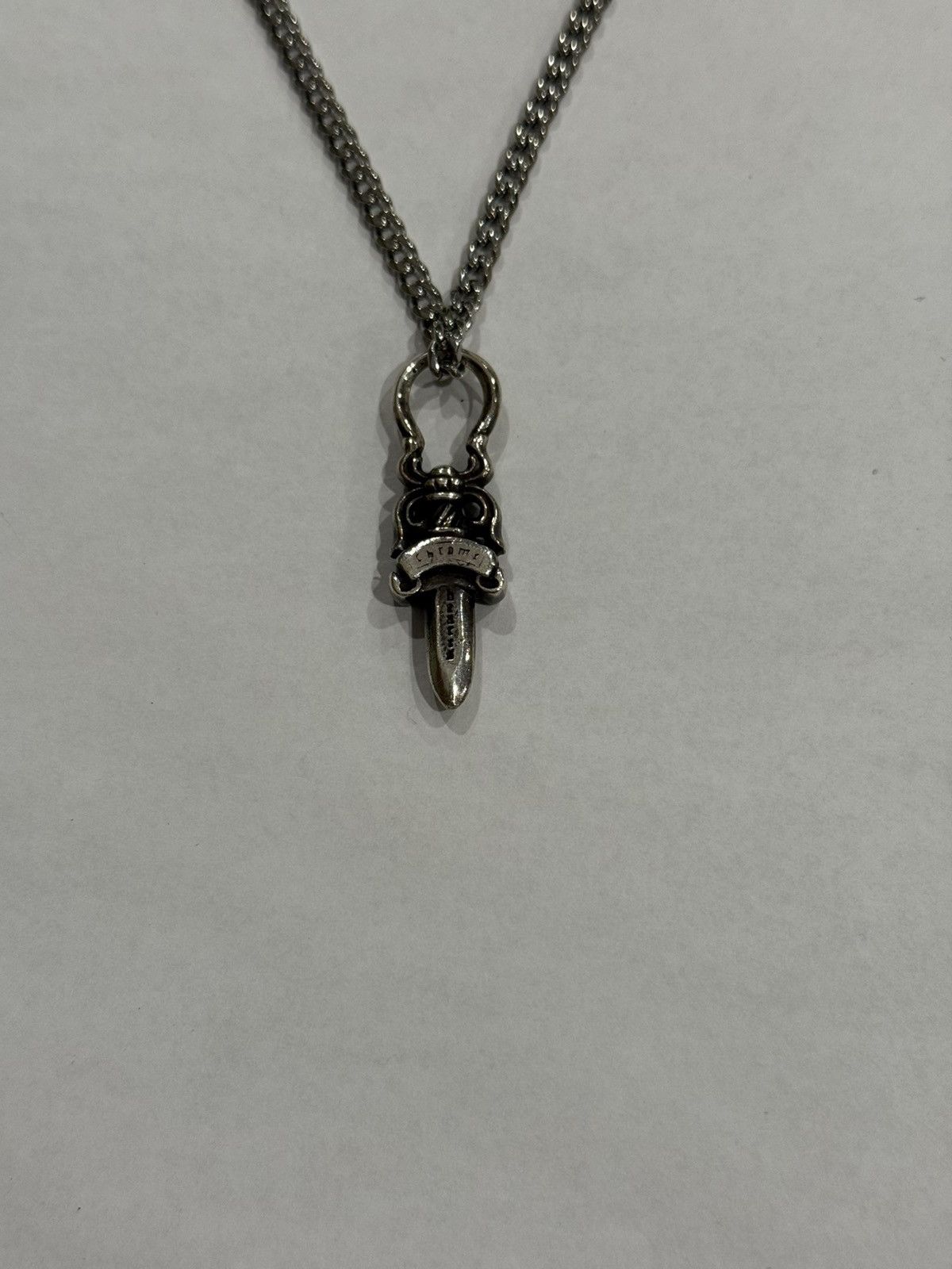 Chrome Hearts Chrome Hearts Dagger Pendant Cuban Link Chain Necklace 925 Size ONE SIZE - 10 Thumbnail