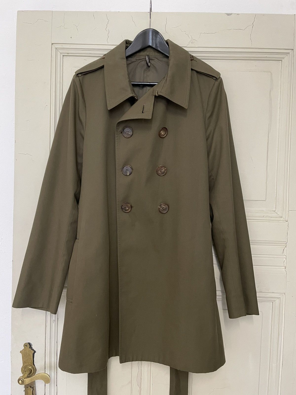 Dior × Hedi Slimane SS07 Runway Belted Trench Coat | Grailed