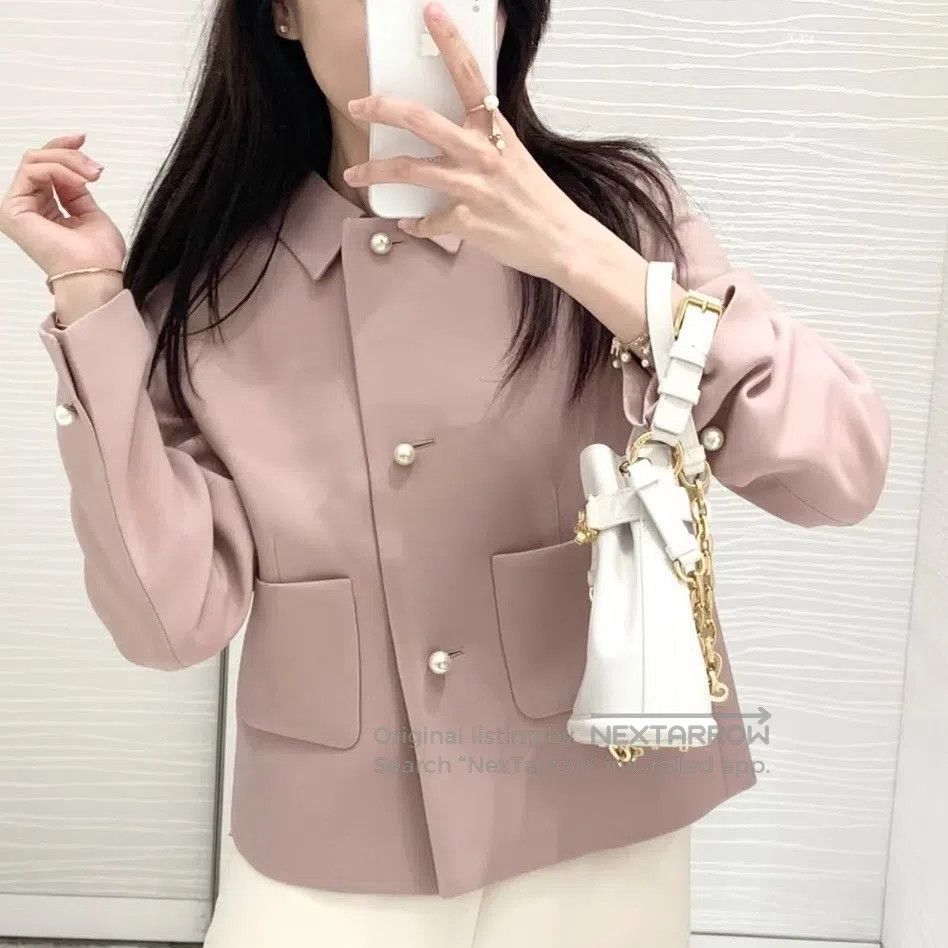 Dior Dior Mixed Fabric Solid Single-Breasted Long-Sleeve Jacket Size S / US 4 / IT 40 - 7 Thumbnail